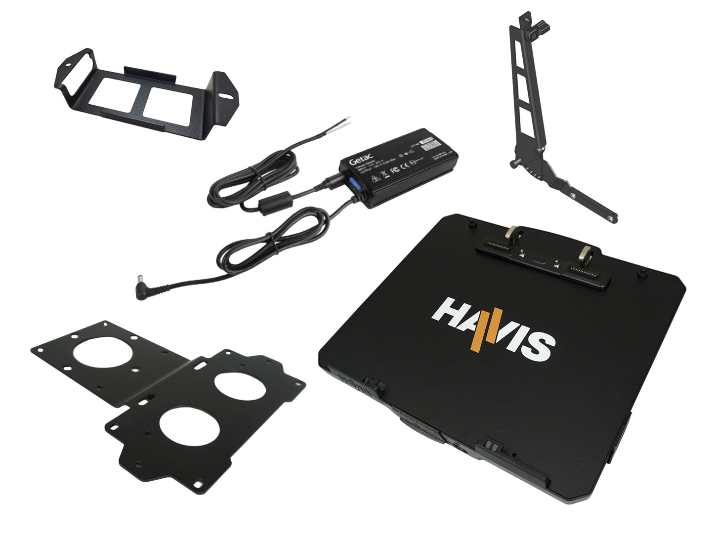K120 (Laptop) - Havis, PKG-DS-GTC-1002-3-BW, Vehicle Dock with Tri Pass-through, with Bracket (include 120W bare wire vehicle adapter)
