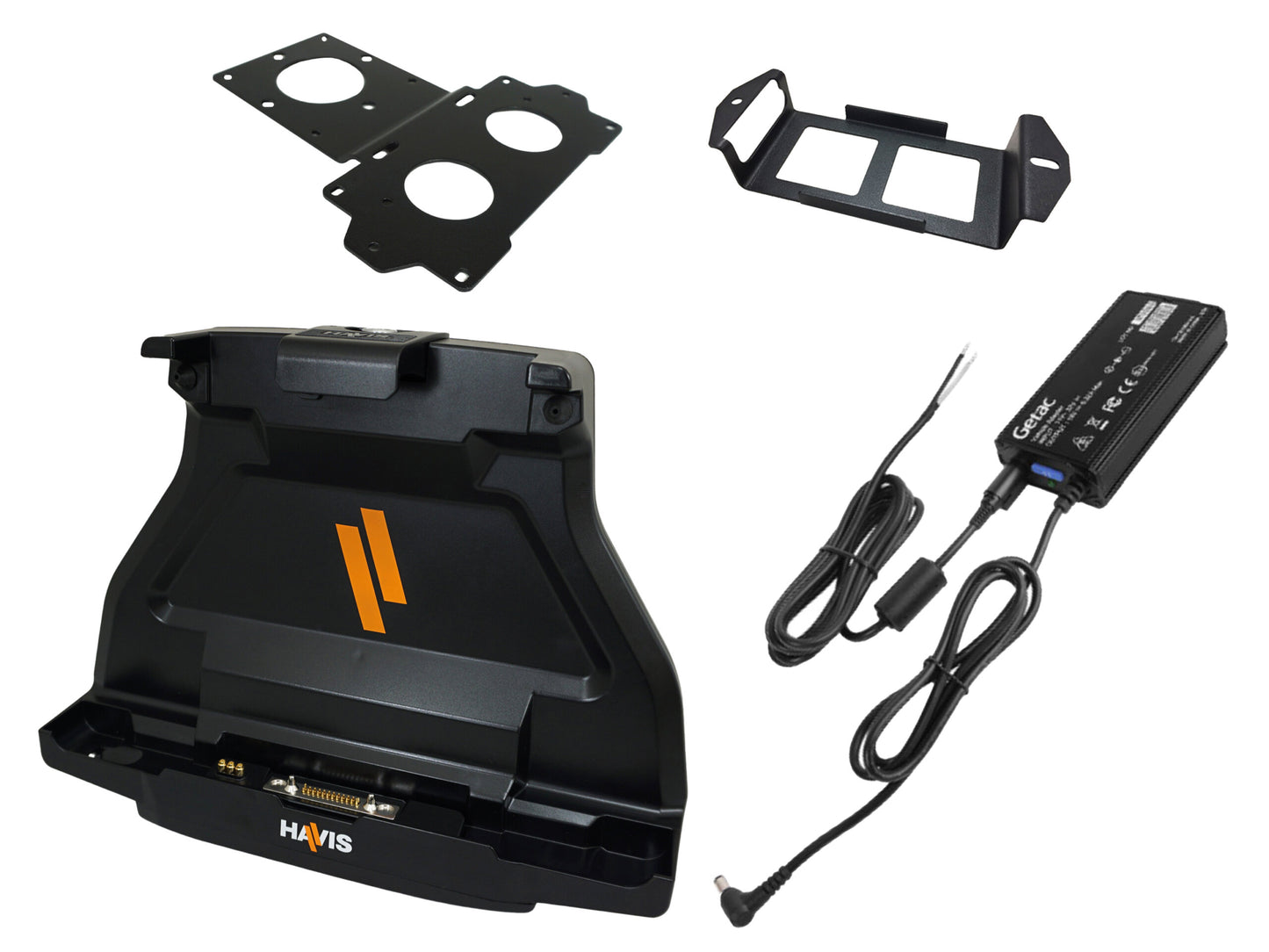 F110G5/G6/G7 - Havis, DS-GTC-222-3-BW, Vehicle Dock, with Tri Pass-through (Include 120W bare wire vehicle adapter)