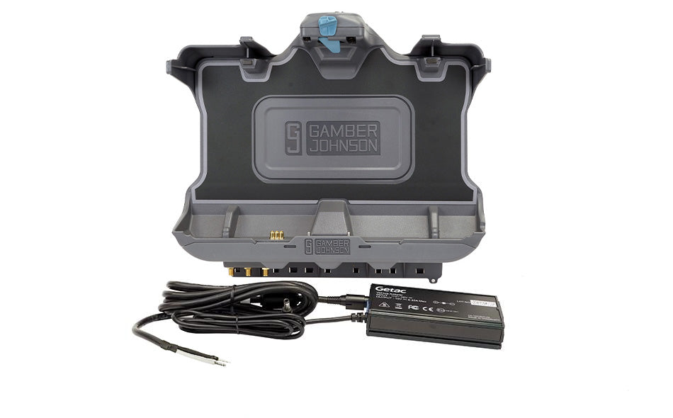 F110G5/G6/G7 - Gamber Johnson, 7170-0901-03, Vehicle Cradle with Tri Pass-through (Include 120W vehicle adapter)
