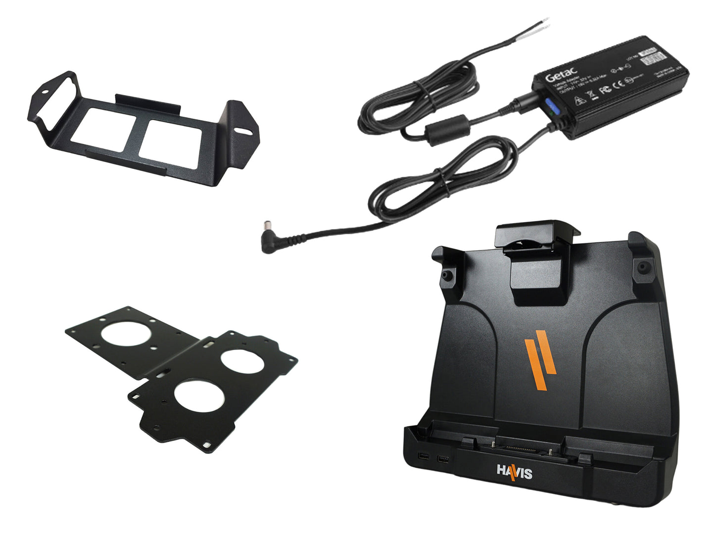 UX10 - Havis, PKG-DS-GTC-1102-BW, Vehicle Dock, with Brackets (Include 120W bare wire vehicle adapter)