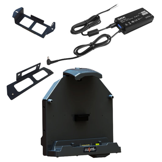 A140 - Havis, PKG-DS-GTC-802-3-BW, Vehicle Dock with Bracket, with Tri Pass-through (Include 120W bare wire vehicle adapter)