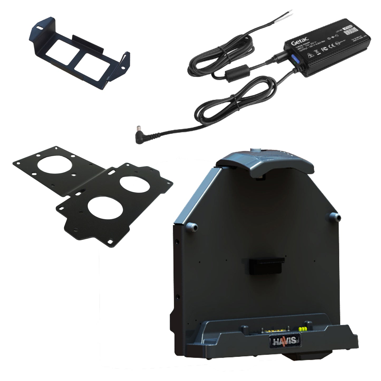 A140 - Havis, PKG-DS-GTC-802-BW, Vehicle Dock, with Bracket (Include 120W bare wire vehicle adapter)